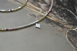 La Tarifa Natural Beaded  Set / Green Silver