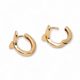 Whale Tail Huggies Gold Plated