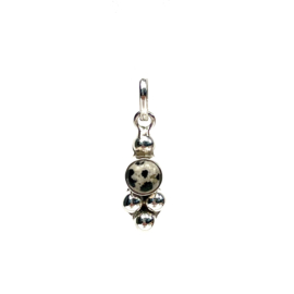 Dalmatian Jasper Dots Sterling Silver Pendant