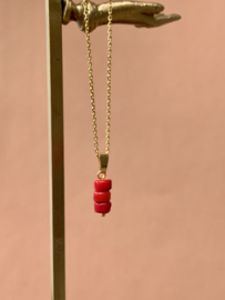 Coral 3-Stone Pendant