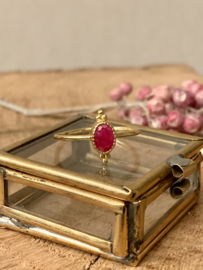 Ruby Oval Dots Ring Gold Vermeil / Muja Juma 16.5