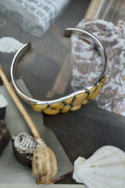 Jaspis Organic Stones Bangle Sterling Silver