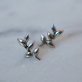 Branch Oorstekers - Sterling Zilver