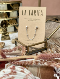 Ball and Chain Studs Sterling Silver