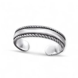 Band Toe Ring Sterling Silver
