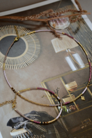 La Tarifa Natural Beaded  Set / Purple Gold