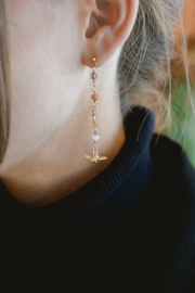 Sundari Spirit Oorstekers Zwaluw - Gold Plated