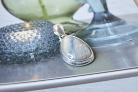 Blauwe Scheeliet Hanger - Sterling Zilver