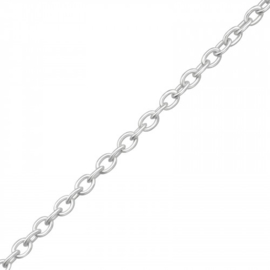 Plain Necklace Sterling Silver 41 cm