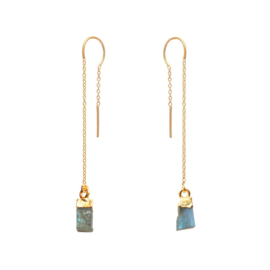 Labradorite Gold Vermeil Earchains