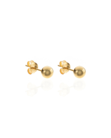 Bal Oorknopjes 3 mm - Gold Vermeil