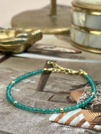 Green Onyx Gold Vermeil Bracelet / Armband