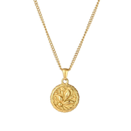 FLORAL NECKLACE GOLD PLATED