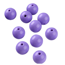 Paarse Acryl Kralen 15 mm (10x)