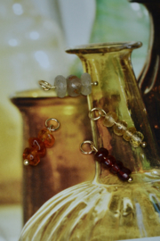 Gouden Rutielkwarts 3-Stone  Bedel