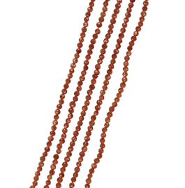 Goudsteen 2 mm Facet Kralen