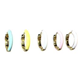 Enamel Color Hoop Gold Plated