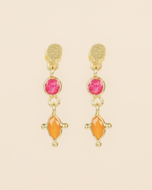 Ayur Earstuds Ruby-Red Agate / Muja Juma