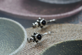 Black Onyx Boho Earrings Sterling Silver / Oorbellen