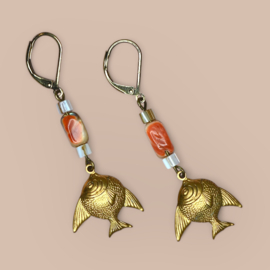 Angel Fish Earrings Brass
