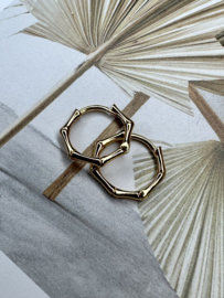 Bamboo Hoops Gold Vermeil