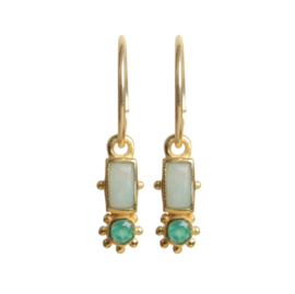Guarani Amazonite Gold Vermeil Earrings / Muja Juma