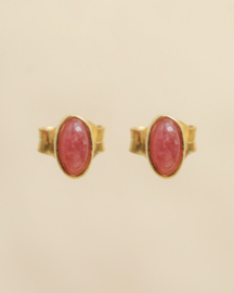 Guarani Rhodonite Gold Vermeil Earstuds / Muja Juma