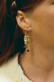 Aditi Hand Earrings Green / Oorbellen