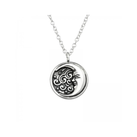 Sterling Silver Moon Necklace