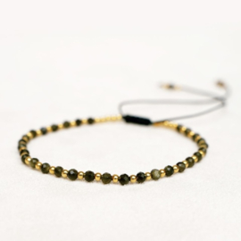 Meditation Stones Bracelet Gold Plated / Muja Juma