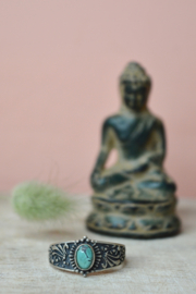 Bloom Mojave Turkoois Ring - Sterling Zilver