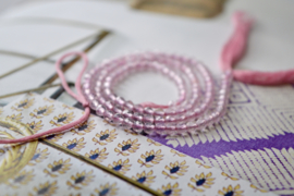 Rozenkwarts 3 mm Facet Kralen