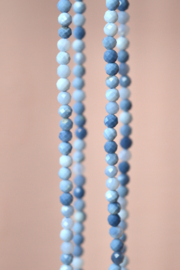 Blauw Opaal 3 mm Facet Kralen