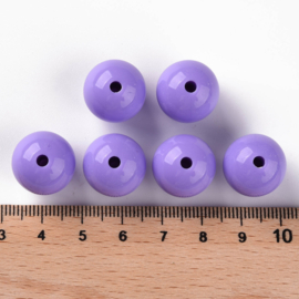 Paarse Acryl Kralen 15 mm (10x)