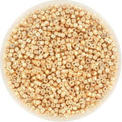 Miyuki Delica 2 mm 11/0 Galvanized Apricot Gold 411