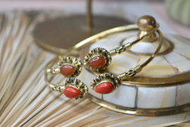 Carnelian Bangle Brass