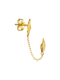 Wing Chain Oorstekers - Gold Vermeil
