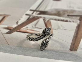 Double Headed Snake Ring Sterling Silver
