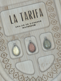 Glazen Druppel Bedel Silver Plated