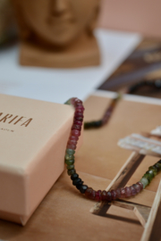 Toermalijn Edelsteen Ketting - Gold Vermeil