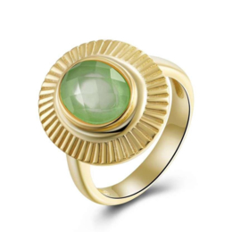 Chalcedony Oval Ring Gold Vermeil
