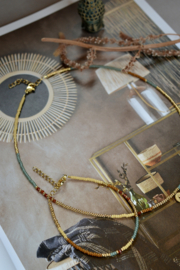La Tarifa Natural Beaded  Set / Brown Gold