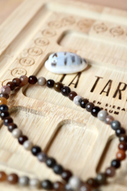 Versteend Hout 4 mm Kralen