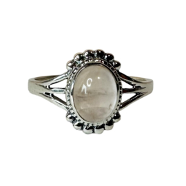 Sunshine Rose Quartz Ring Sterling Silver 18