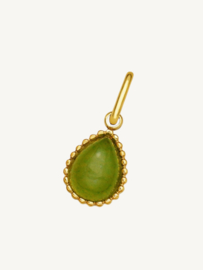 Peridot Druppel Hanger - Stainless Steel Goud