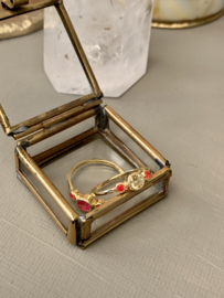 Ruby 3-Stone Ring Gold Vermeil