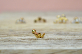 Leaf Piercing Gold Vermeil