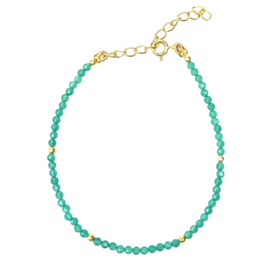 Green Onyx Gold Vermeil Bracelet / Armband