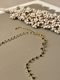 Onyx Beads Gold Plated Necklace