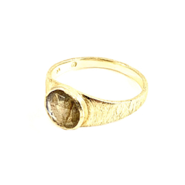 Labradorite Signet Ring Gold Vermeil / Muja Juma